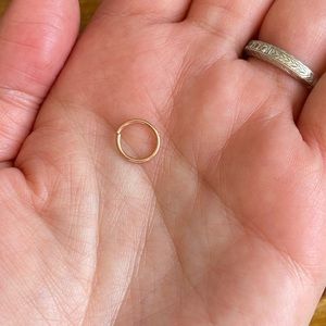 BVLA 14K yellow gold seamless ring for any piercing